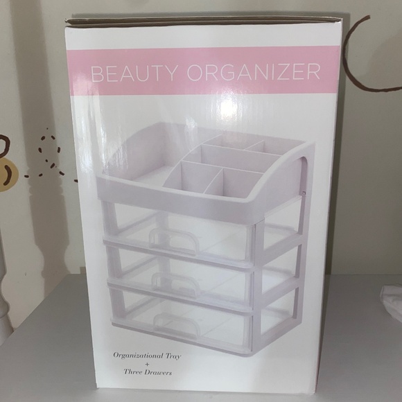 Thinkspace Beauty organizer 3 tier drawer vanity white 3 layer organization - Picture 3 of 4